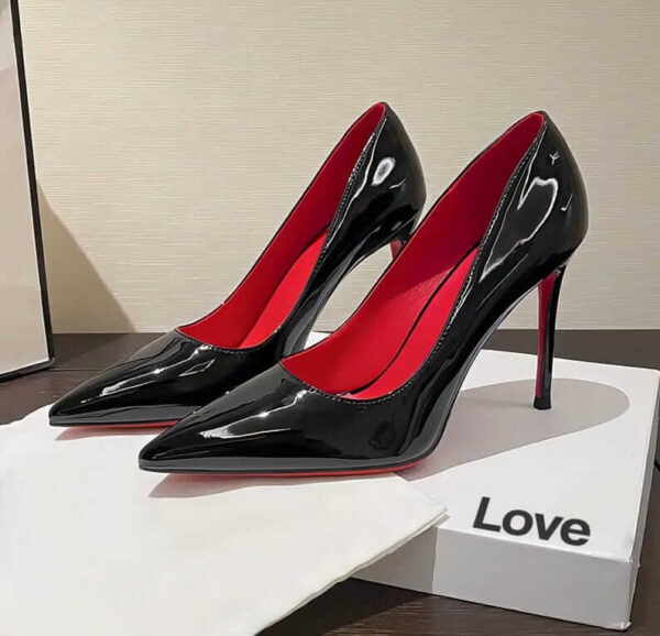 Christian Louboutin Inspired Red Bottom High Heel Ankle Strap Stiletto Pumps for Elegant Glamourous Women from Kate Louboutin