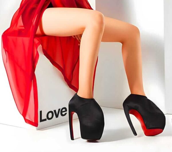 Red Bottom High Heel Louboutin Inspired Alexander McQueen Style Armadillo Platform Pumps for Elegant Women High Heels for Christian girls.